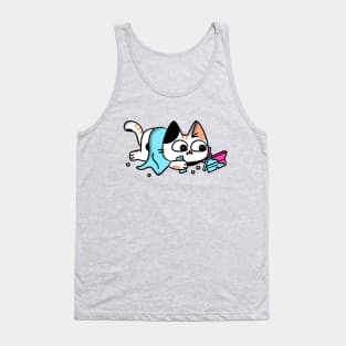 Cozy Gamer Cat Tank Top